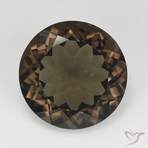 11.40ct Natural Castanho médio Quartzo Fumê, Redondo, VVS