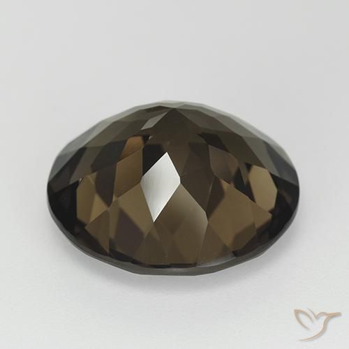 Quartzo Fumê Castanho médio Natural 11.40ct, Redondo, VVS