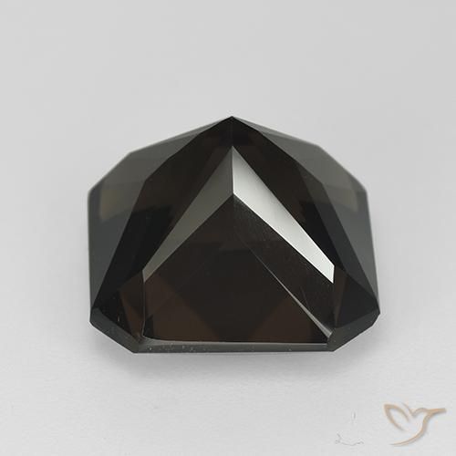 Quartzo Fumê Marrom Chocolate Profundo Natural 8.77ct, Corte Octógono / Esmeralda, VVS
