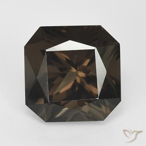 8.46ct Natural Umber Brown Quartzo Fumê, Corte Esmeralda, VVS-VS