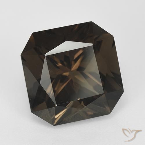 Quartzo Fumê Umber Brown Natural 8.46ct, Corte Octógono / Esmeralda, VVS-VS