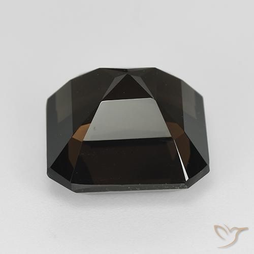 Quartzo Fumê Marrom escuro Natural 9.82ct, Corte Octógono / Esmeralda, VVS