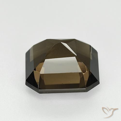 Quartzo Fumê Castanho médio-escuro Natural 7.65ct, Corte Octógono / Esmeralda, VVS
