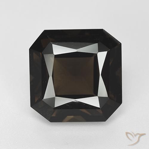 8.68ct Natural Chocolate marrom Quartzo Fumê, Corte Esmeralda, VVS