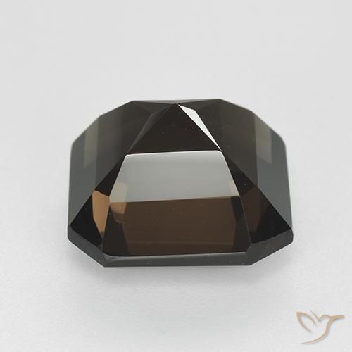 Quartzo Fumê Chocolate marrom Natural 8.68ct, Corte Octógono / Esmeralda, VVS