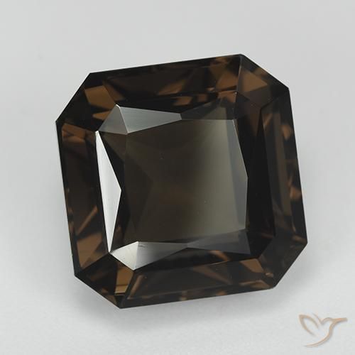 Quartzo Fumê Marrom Natural 11.91ct, Corte Octógono / Esmeralda, VVS