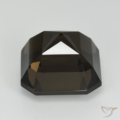 Quartzo Fumê Marrom Natural 11.91ct, Corte Octógono / Esmeralda, VVS