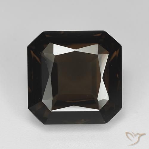 9.00ct Natural Chocolate marrom Quartzo Fumê, Corte Esmeralda, VVS