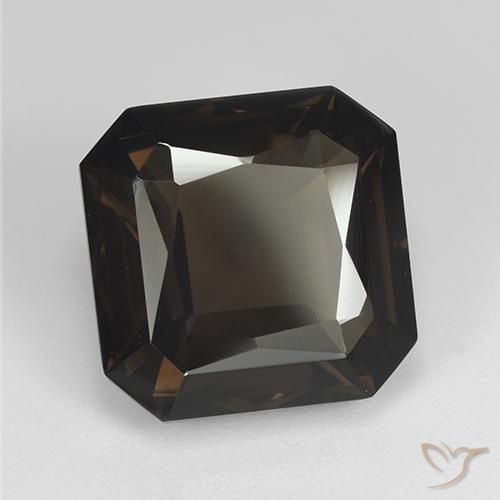 Quartzo Fumê Chocolate marrom Natural 9.00ct, Corte Octógono / Esmeralda, VVS