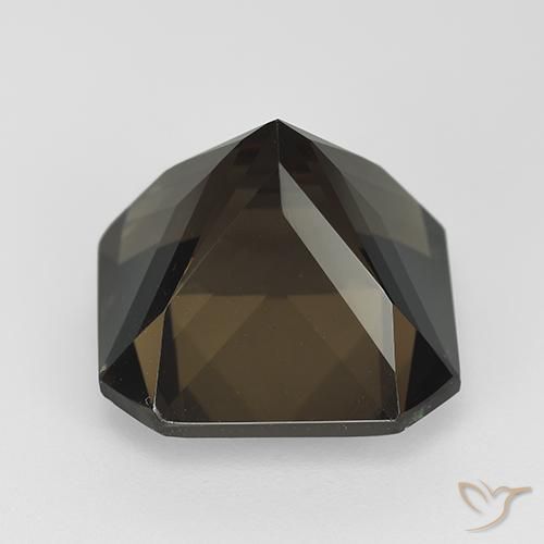 Quartzo Fumê Chocolate marrom Natural 11.02ct, Corte Octógono / Esmeralda, VVS