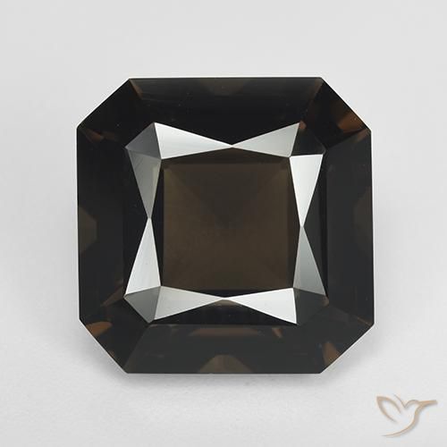 12.19ct Natural Castanho médio Quartzo Fumê, Corte Esmeralda, VVS