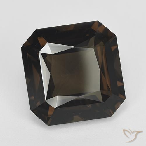 Quartzo Fumê Castanho médio Natural 12.19ct, Corte Octógono / Esmeralda, VVS