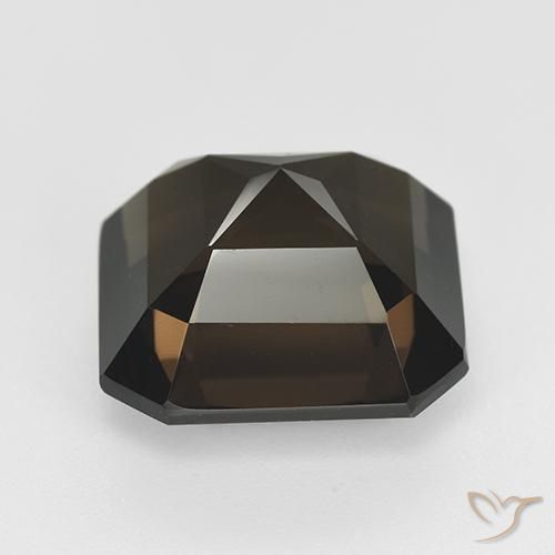 Quartzo Fumê Castanho médio Natural 12.19ct, Corte Octógono / Esmeralda, VVS