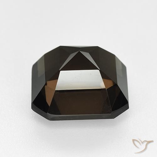 Quartzo Fumê Marrom escuro Natural 7.54ct, Corte Octógono / Esmeralda, VVS