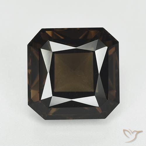 9.08ct Natural Castanho médio Quartzo Fumê, Corte Esmeralda, VVS