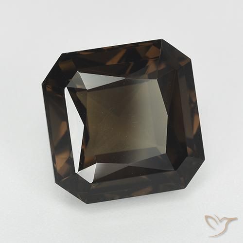 Quartzo Fumê Castanho médio Natural 9.08ct, Corte Octógono / Esmeralda, VVS