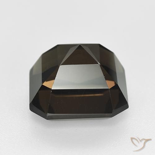 Quartzo Fumê Castanho médio Natural 9.08ct, Corte Octógono / Esmeralda, VVS