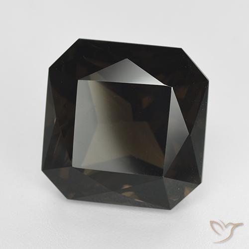 15.03ct Natural Castanho médio Quartzo Fumê, Corte Esmeralda, VVS