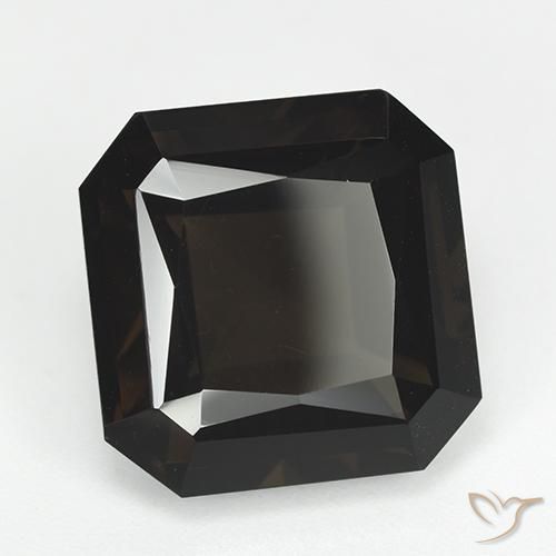 Quartzo Fumê Marrom escuro Natural 14.30ct, Corte Octógono / Esmeralda, VVS