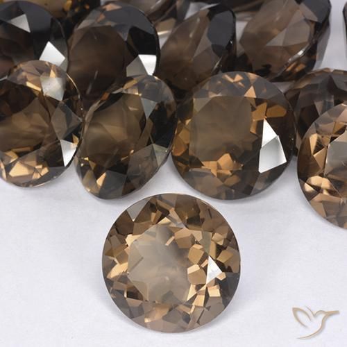 Quartzo Fumê Marrom Quente Natural 10.19ct, Redondo, VVS-VS
