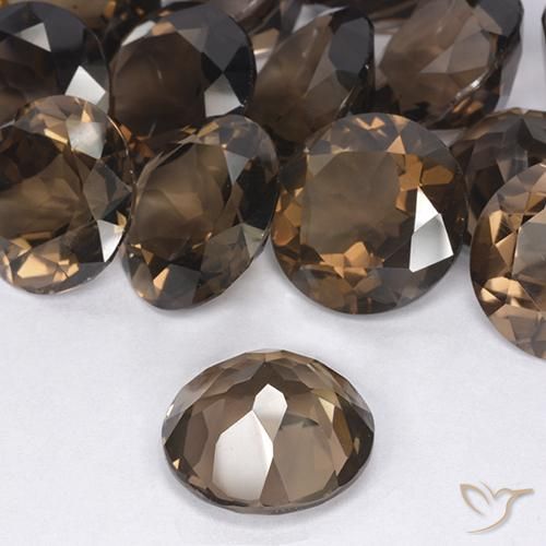 Quartzo Fumê Marrom Quente Natural 10.19ct, Redondo, VVS-VS