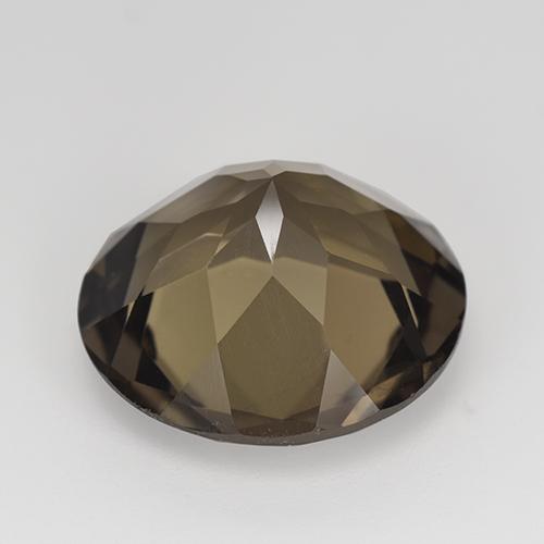 Quartzo fumê marrom natural 14,79ct, corte redondo, VVS-VS