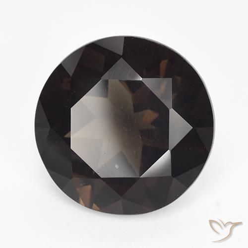 Quartzo Fumê Castanho médio Natural 13.52ct, Redondo, VVS-VS