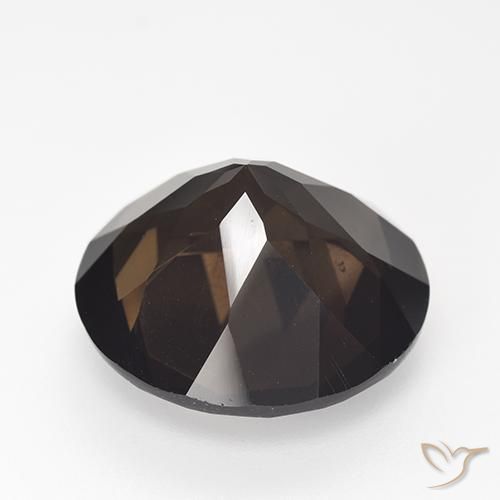 Quartzo Fumê Castanho médio Natural 13.52ct, Redondo, VVS-VS