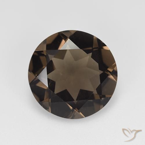 7.63ct Natural Castanho médio Quartzo Fumê, Redondo, VVS-VS