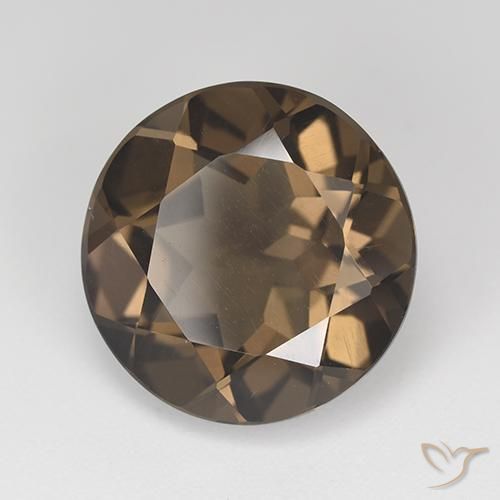 Quartzo Fumê Castanho médio-escuro Natural 8.91ct, Redondo, VVS-VS