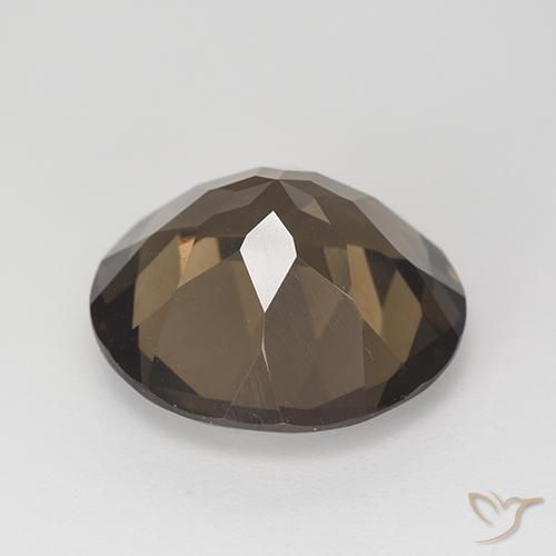 Quartzo Fumê Castanho médio-escuro Natural 8.91ct, Redondo, VVS-VS