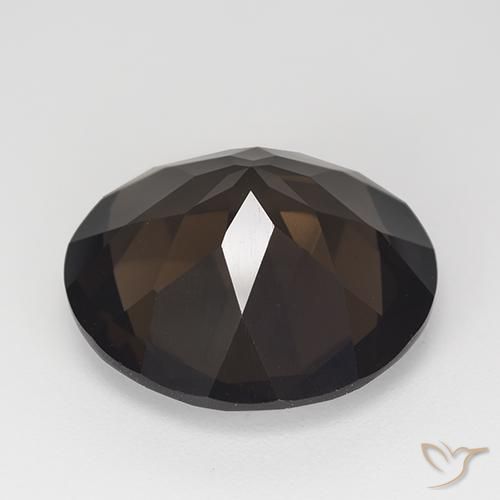 Quartzo Fumê Chocolate marrom Natural 11.69ct, Redondo, VVS-VS