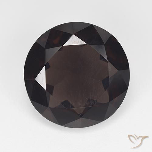 11.15ct Natural Marrom escuro Quartzo Fumê, Redondo, VVS-VS