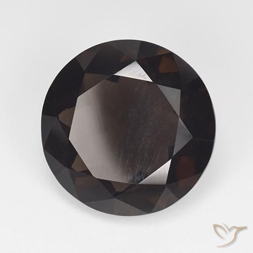 Quartzo Fumê Marrom escuro Natural 11.15ct, Redondo, VVS-VS