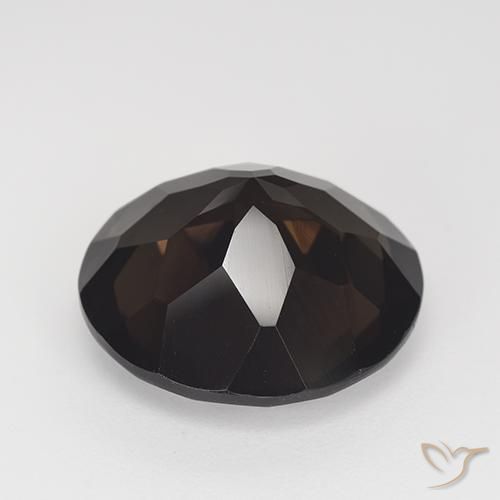 Quartzo Fumê Marrom escuro Natural 11.15ct, Redondo, VVS-VS