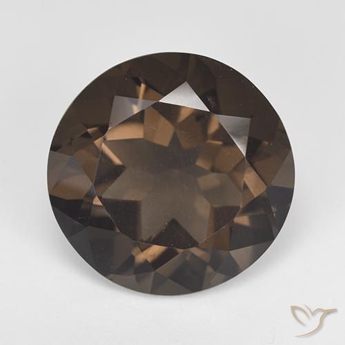 11.72ct Natural Castanho médio Quartzo Fumê, Redondo, VVS-VS