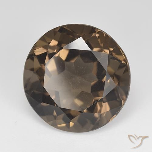 Quartzo Fumê Chocolate marrom Natural 14.30ct, Redondo, VVS-VS