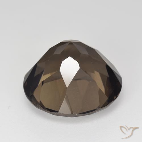 Quartzo Fumê Chocolate marrom Natural 14.30ct, Redondo, VVS-VS