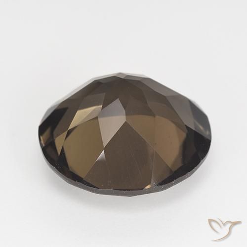 Quartzo Fumê Chocolate marrom Natural 12.70ct, Redondo, VVS-VS