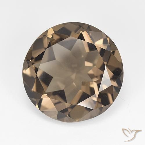 Quartzo Fumê Castanho Nogueira Natural 11.84ct, Redondo, VVS-VS