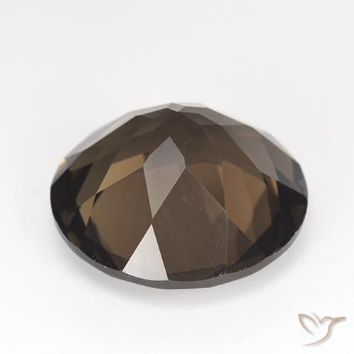 Quartzo fumê marrom natural 15,70ct, corte redondo, VVS-VS