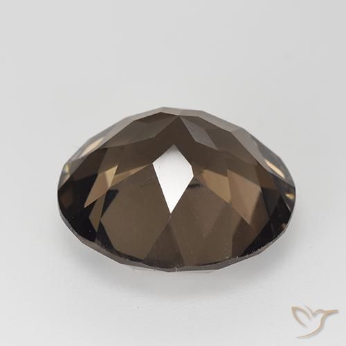 Quartzo Fumê Marrom Quente Natural 12.54ct, Redondo, VS