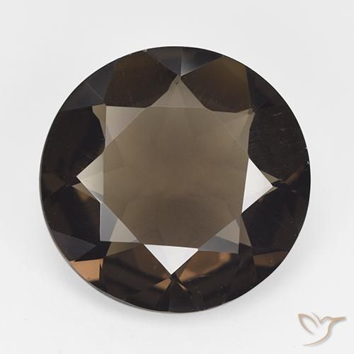 Quartzo Fumê Umber Brown Natural 12,76ct, Corte Redondo, VVS-VS