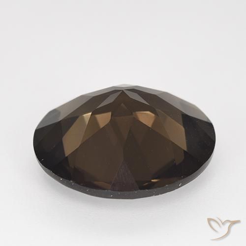 Quartzo Fumê Umber Brown Natural 12,76ct, Corte Redondo, VVS-VS