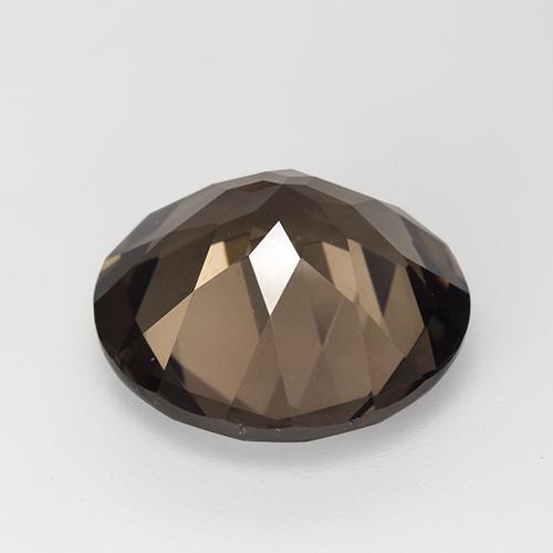 Quartzo fumê marrom natural 7,50ct, corte redondo, VVS-VS