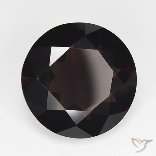 Quartzo Fumê Marrom escuro Natural 12.25ct, Redondo, VVS-VS