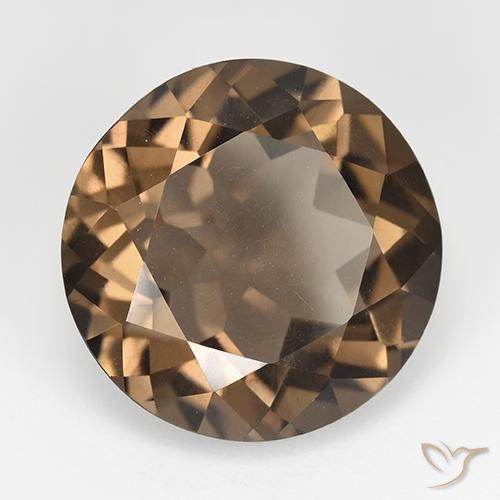 Quartzo Fumê Gingerbread Marrom Natural 11.57ct, Redondo, VVS-VS