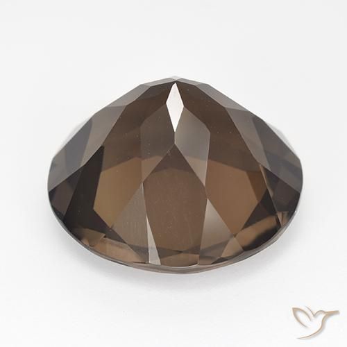 Quartzo Fumê Castanho médio Natural 14.57ct, Redondo, VS
