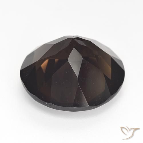 Quartzo Fumê Chocolate marrom Natural 13.90ct, Redondo, VVS-VS