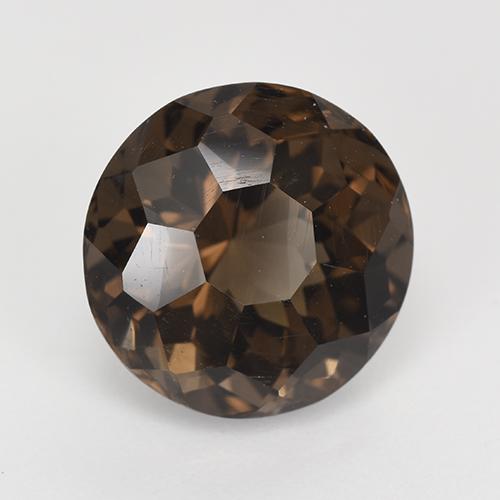 Quartzo fumê marrom natural 5,28ct, corte redondo, VVS-VS